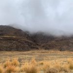 Mountains covered with dark clouds - Free Stock Image