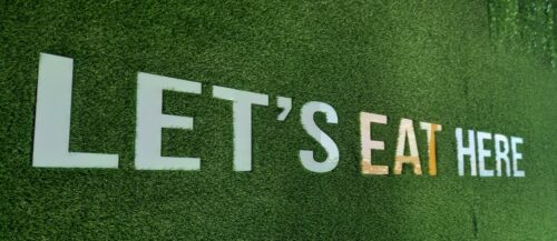 Let's Eat Here Sign - Free Stock Image